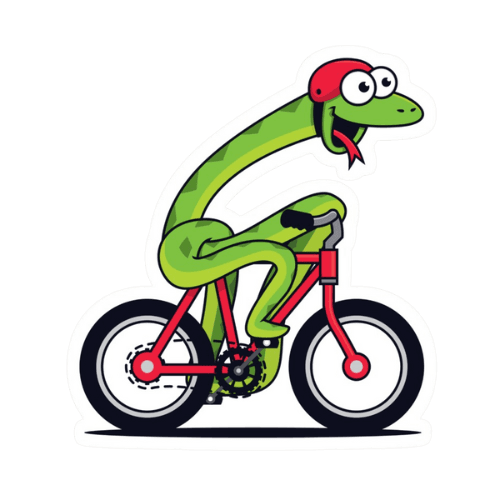 A kígyó biciklizik