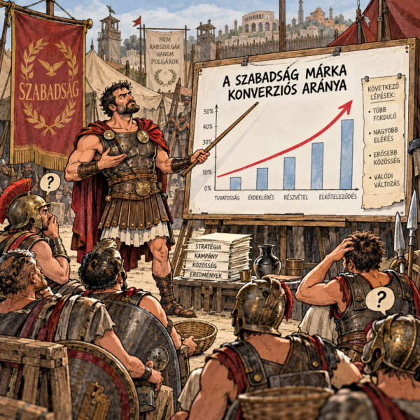 Gladiátorok a szabadságmárka-diagram előtt